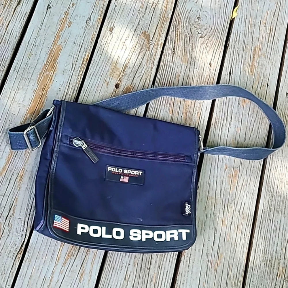 Rare Vintage Polo Sport Ralph Lauren Bag!‎  Blue With Huge 